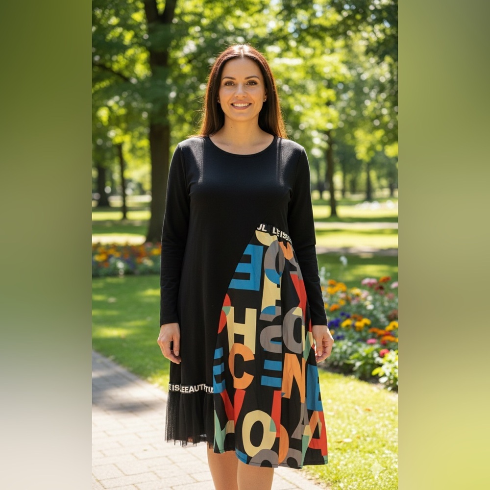 Desigual Lettering Multicolour Dress, or "Siena" dress